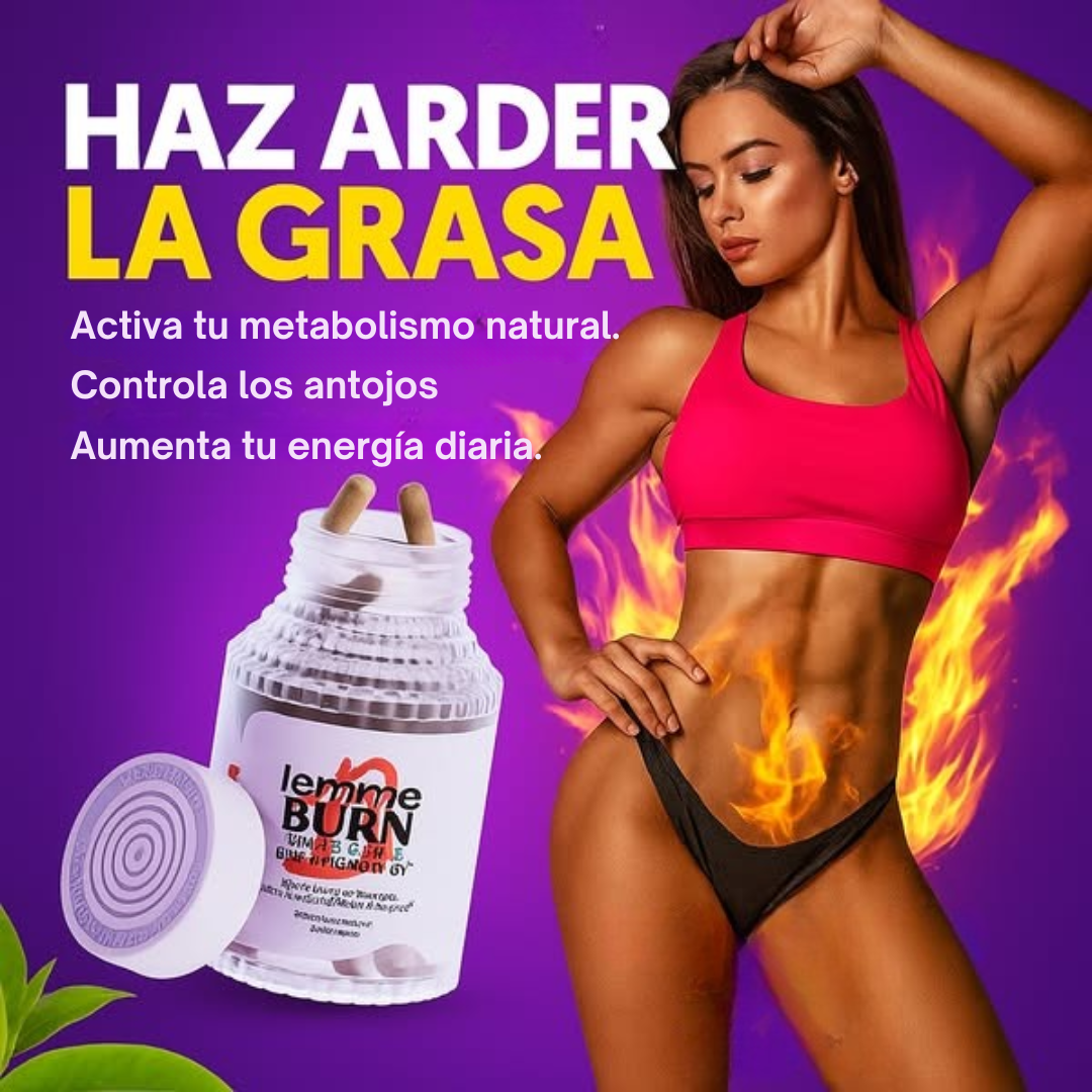 Lemme Burn Quema Grasa de Forma Natural y Efectiva - 60 capsulas