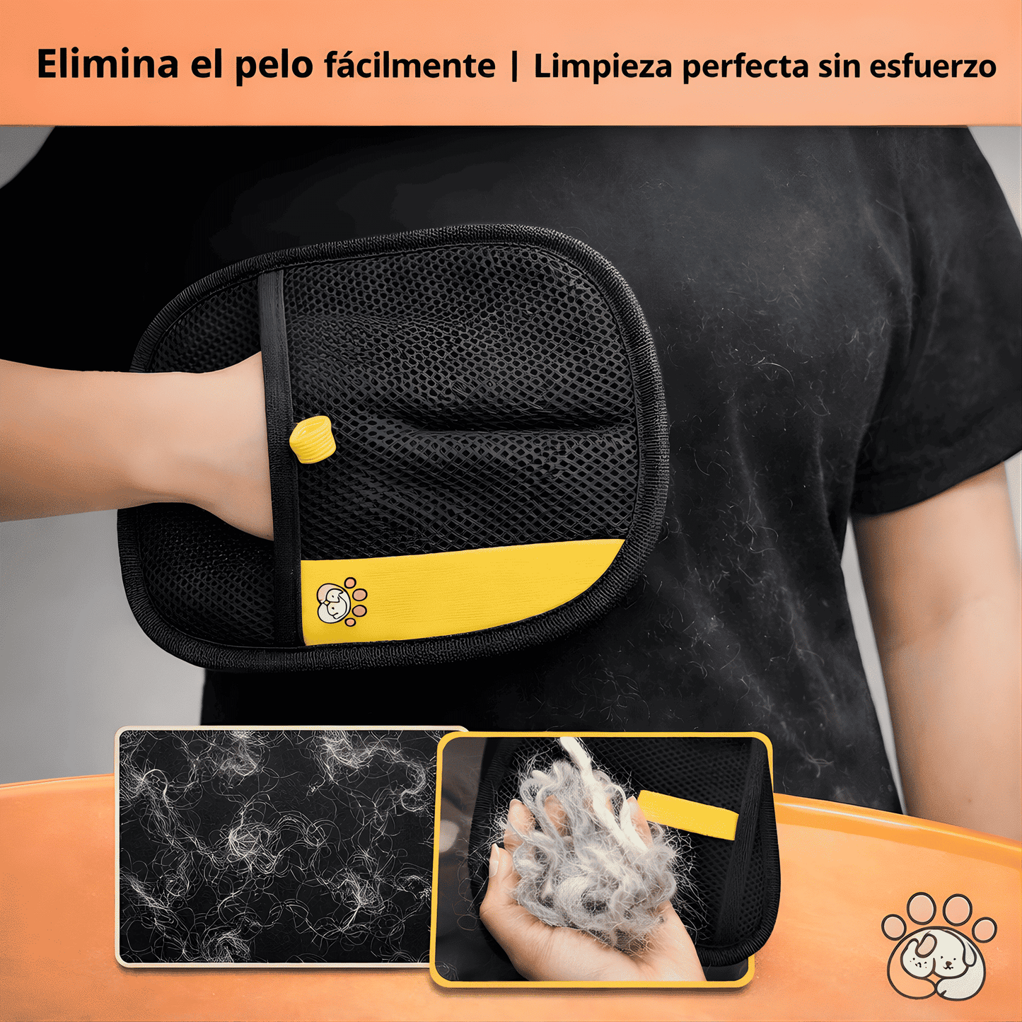 Manopla Quitapelos Reutilizable para Mascotas