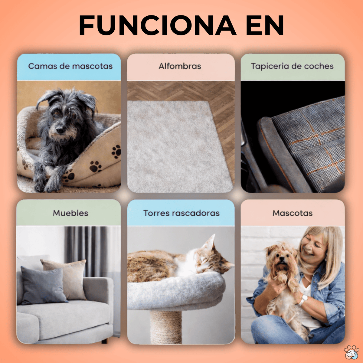 Manopla Quitapelos Reutilizable para Mascotas