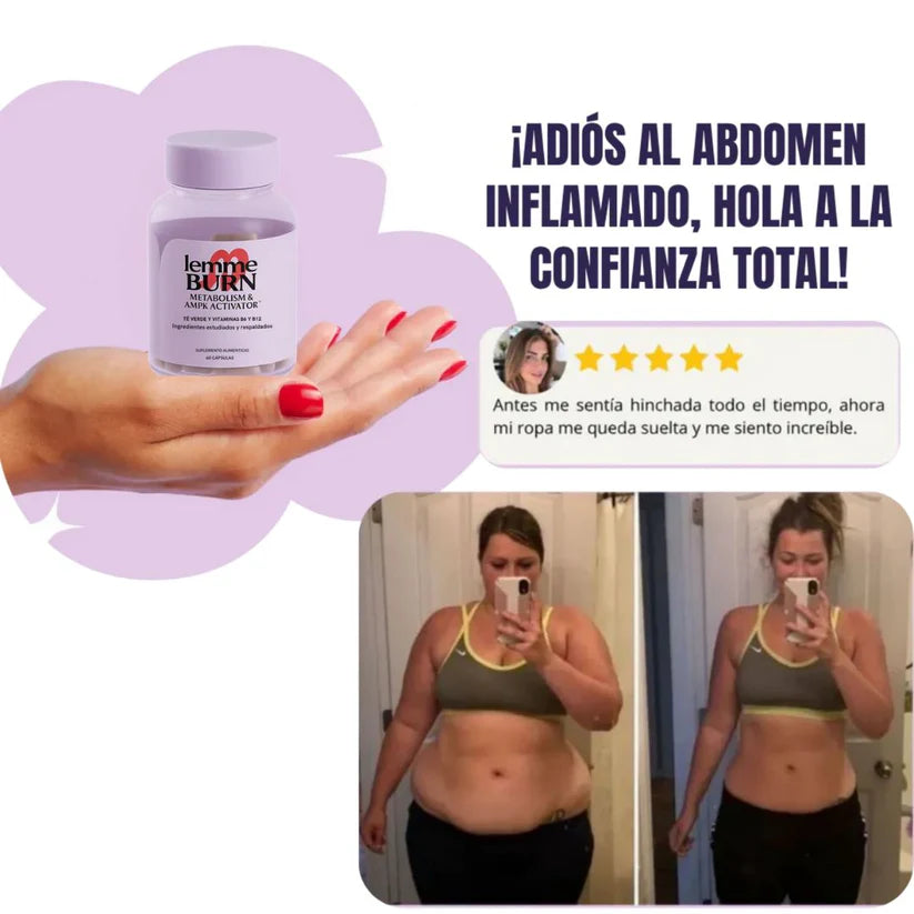 Lemme Burn Quema Grasa de Forma Natural y Efectiva - 60 capsulas